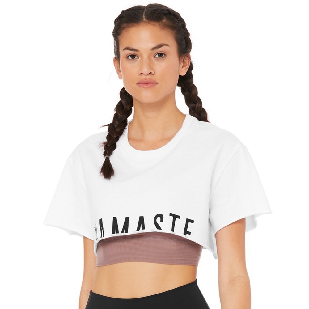 ON HOLD ALO Yoga Limited Edition Namaste Cropped Tee/ON HOLD